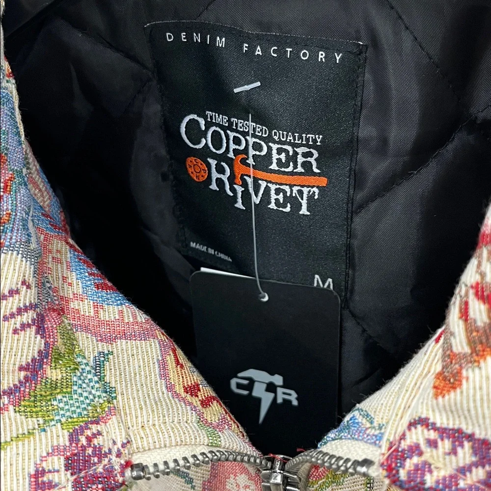 Copper Rivet Men's Floral Bomber Jacket - Picture 3 of 4